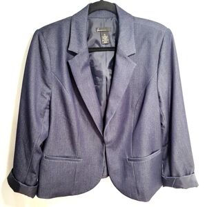 Lane Bryant Plus Size Dark Blue Business Office Jacket Size 20 Classic Preppy